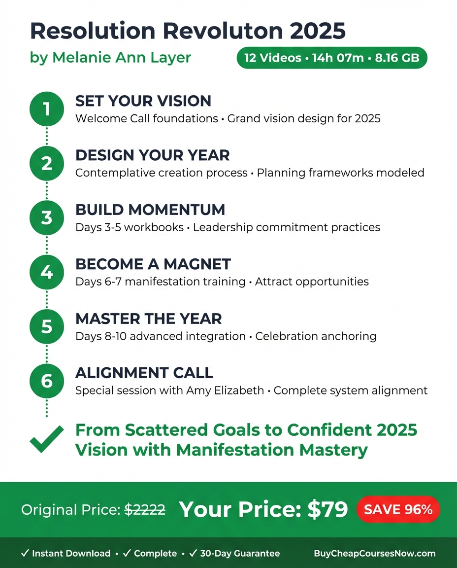 Resolution Revolution 2025 Review: Is Melanie Ann Layer's $2,222 Course Worth It?